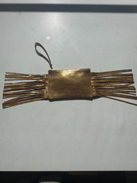 Double Fringe Wristlet Clutch