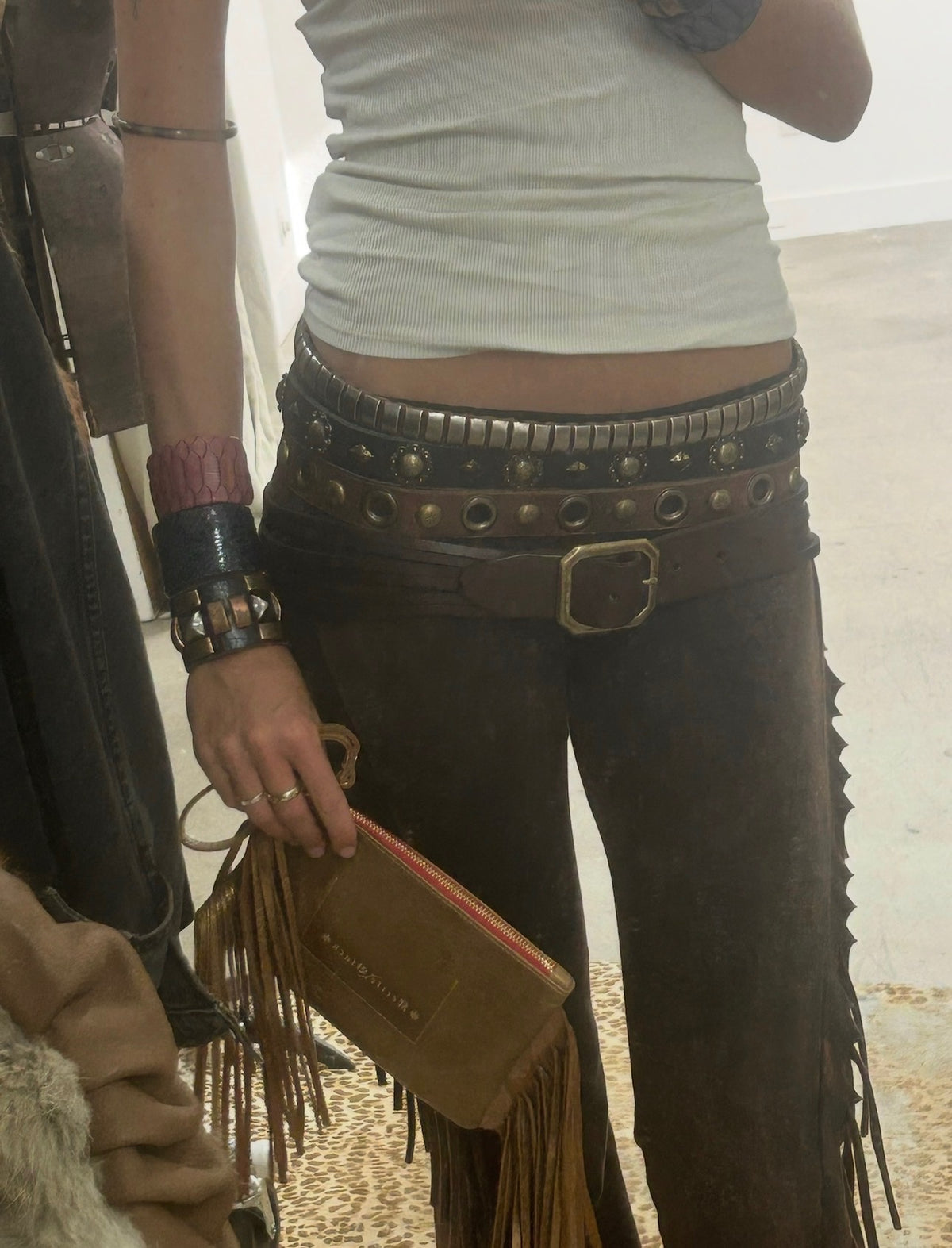 Bar Stud Boho Cowboy Belt