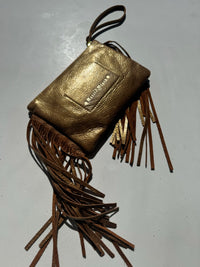 Double Fringe Wristlet Clutch