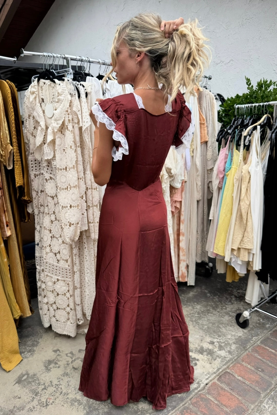 elena maxi dress Elena Maxi Dress Carnelian / S