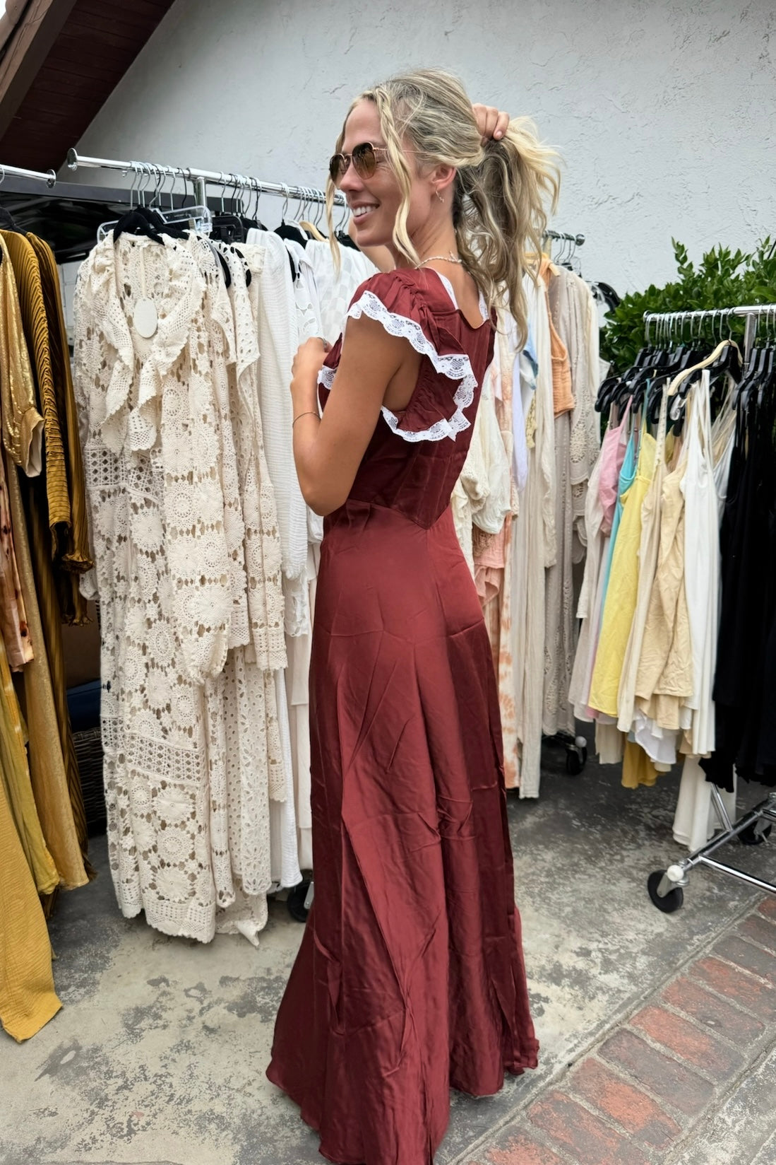 Elena Maxi Dress Carnelian / S Elena Maxi Dress Carnelian / S