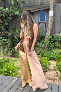 Golden Wave Wide Leg Pant