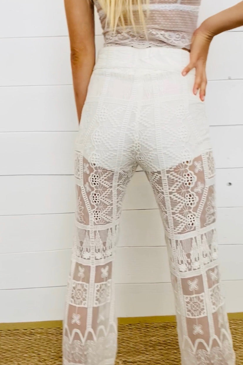 White Lace Pants - Sample Sale – Jen's Pirate Booty