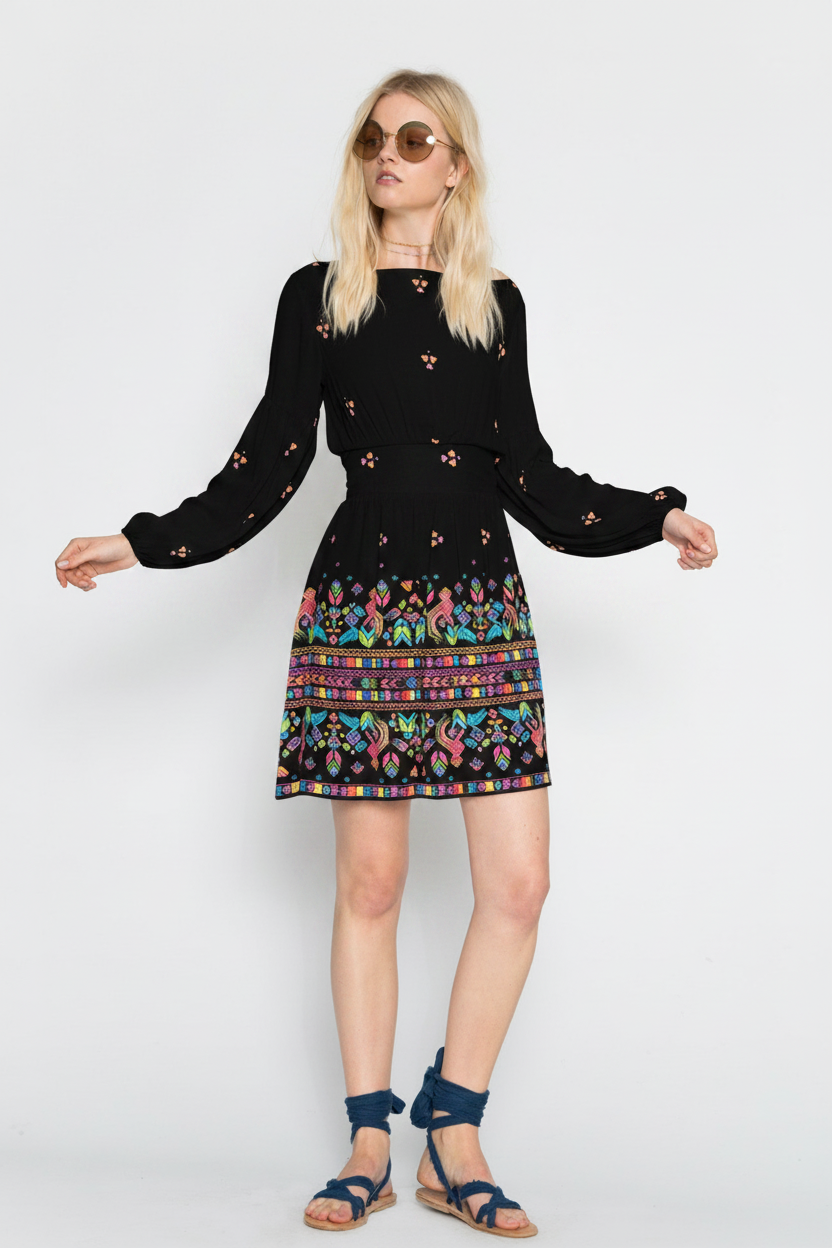 Golden Harvest Mini Dress - Sample Sale