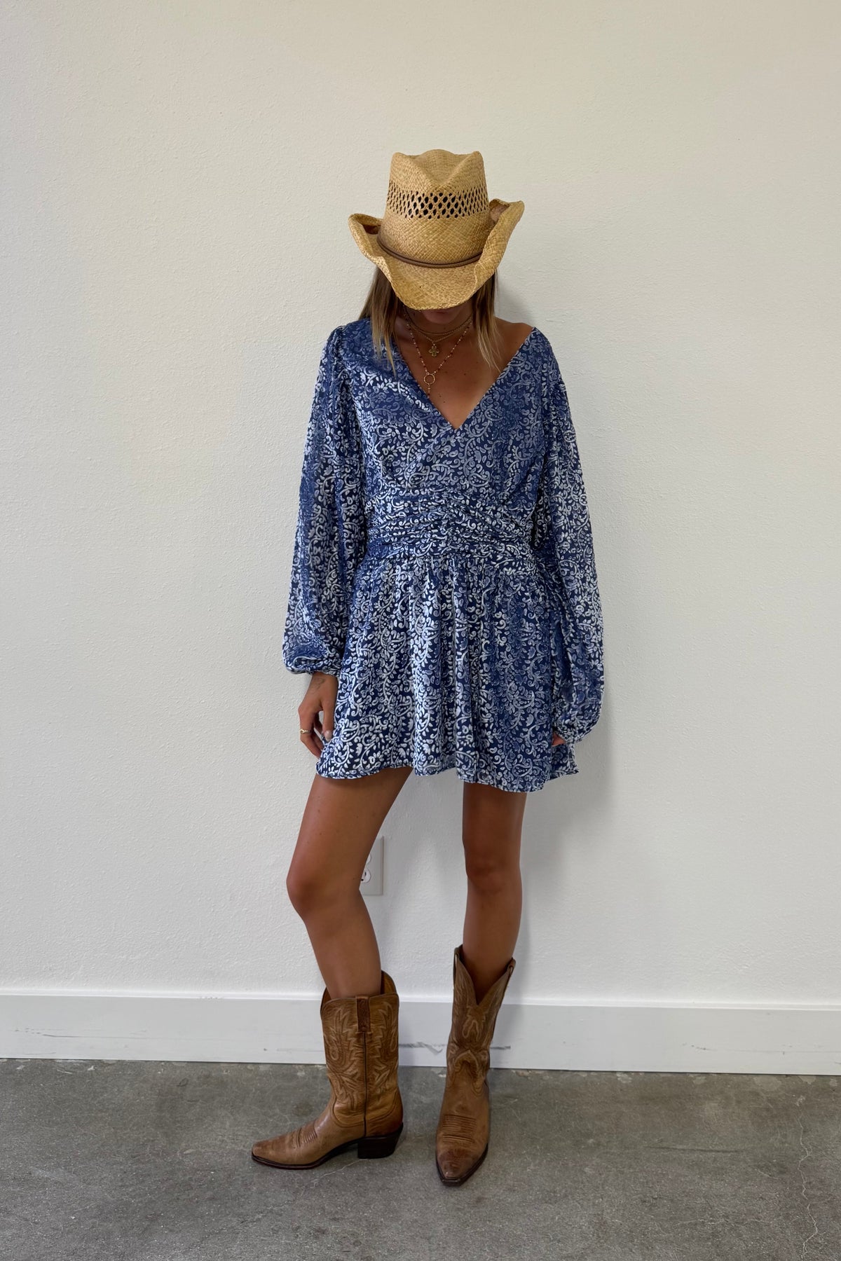 Sunset Strip Lapis Mini Dress