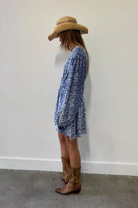 Sunset Strip Lapis Mini Dress