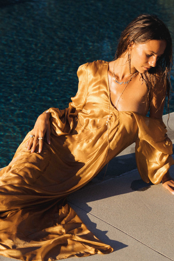 Golden Parade Maxi Dress - sample sale
