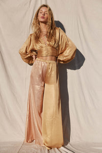 Golden Wave Wide Leg Pant