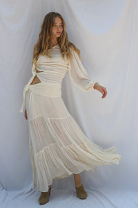 Gauze Graffiti Bridge Maxi Dress - Sample Sale