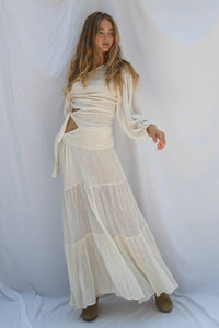 Gauze Graffiti Bridge Maxi Dress - Sample Sale