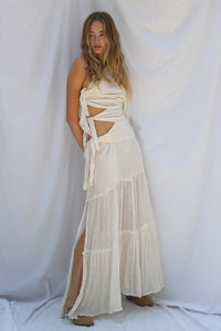 Gauze Graffiti Bridge Maxi Dress - Sample Sale