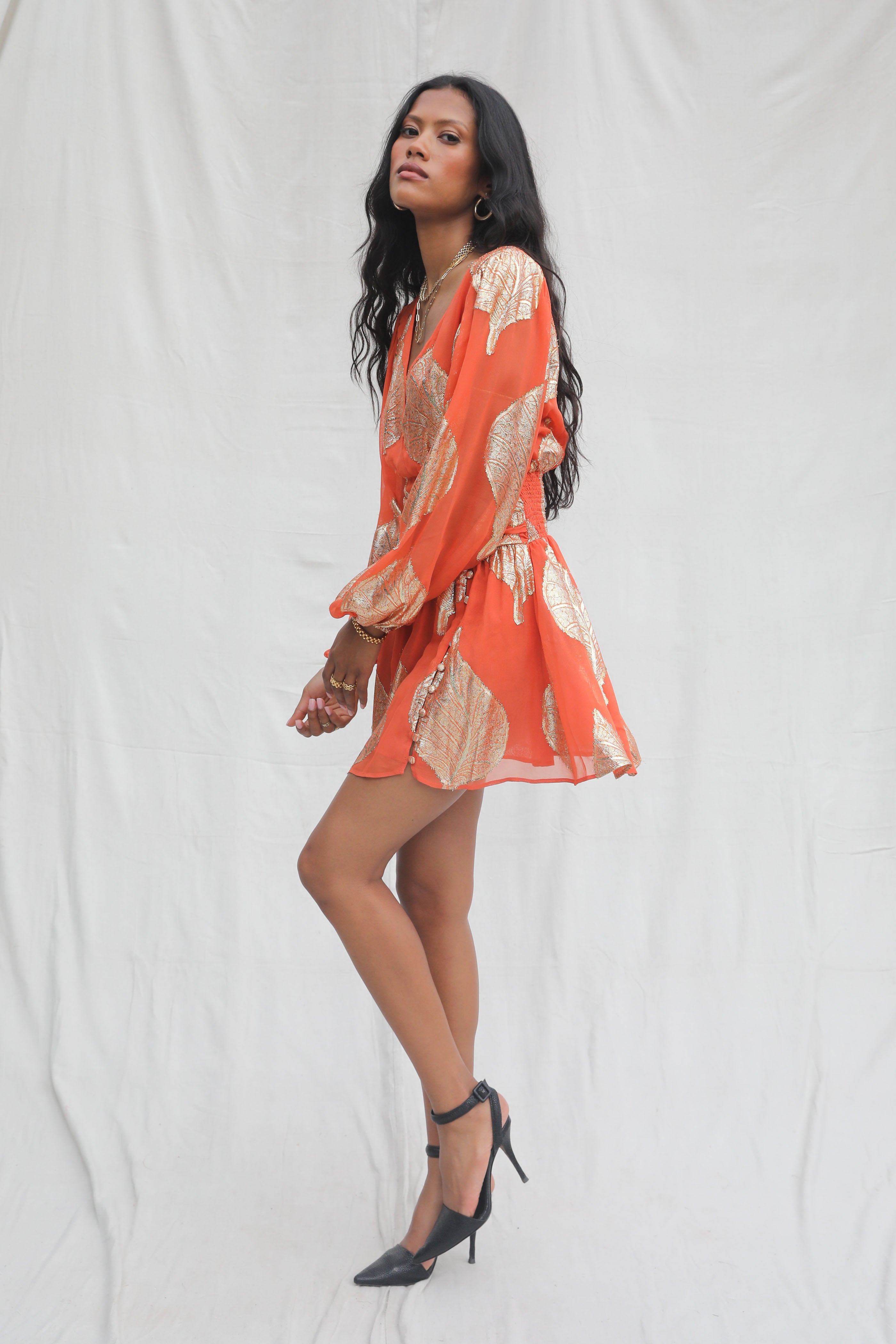 Gold Leaf Lapis Mini Dress – Jen's Pirate Booty