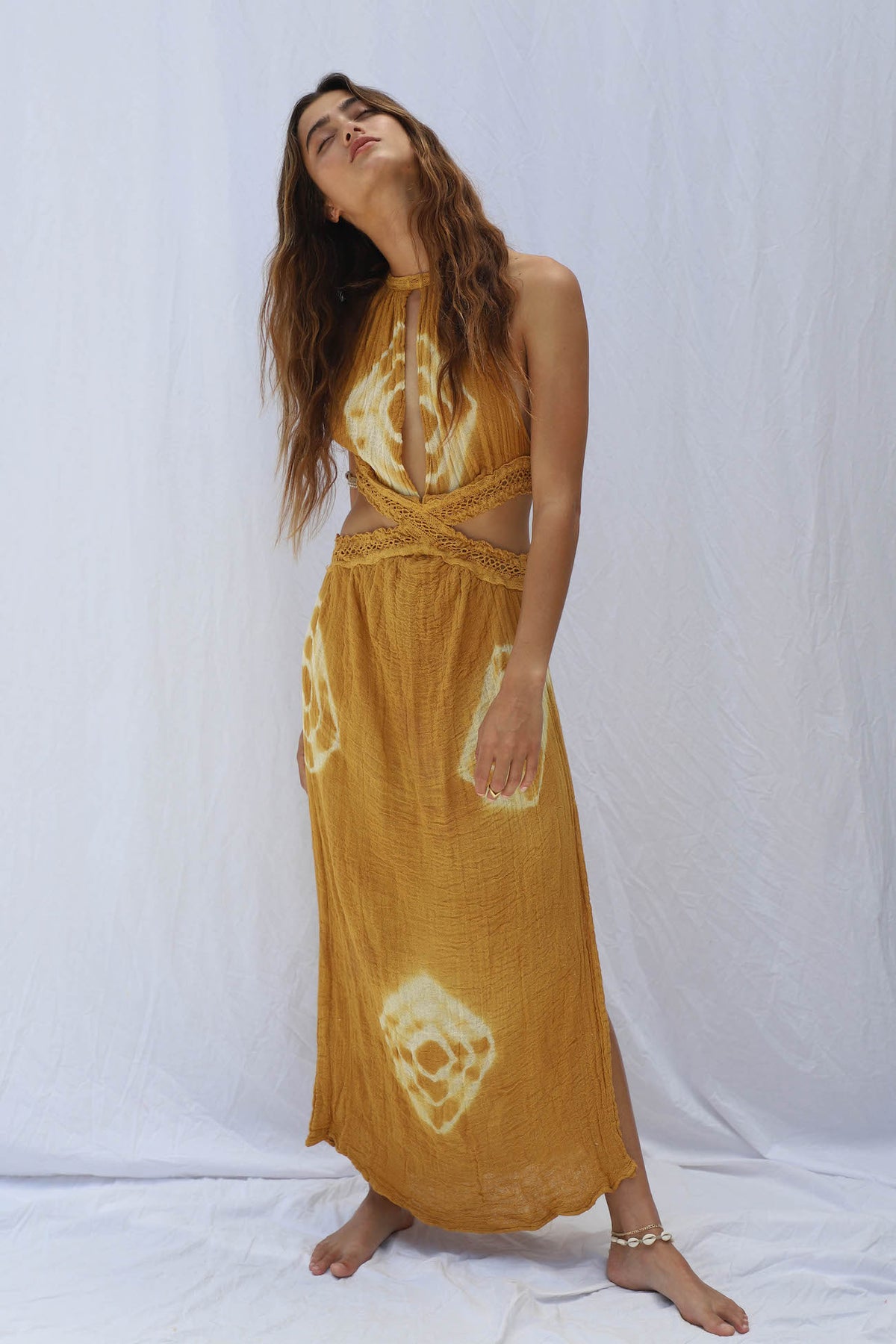 Tie Dye Automatic Maxi Dress