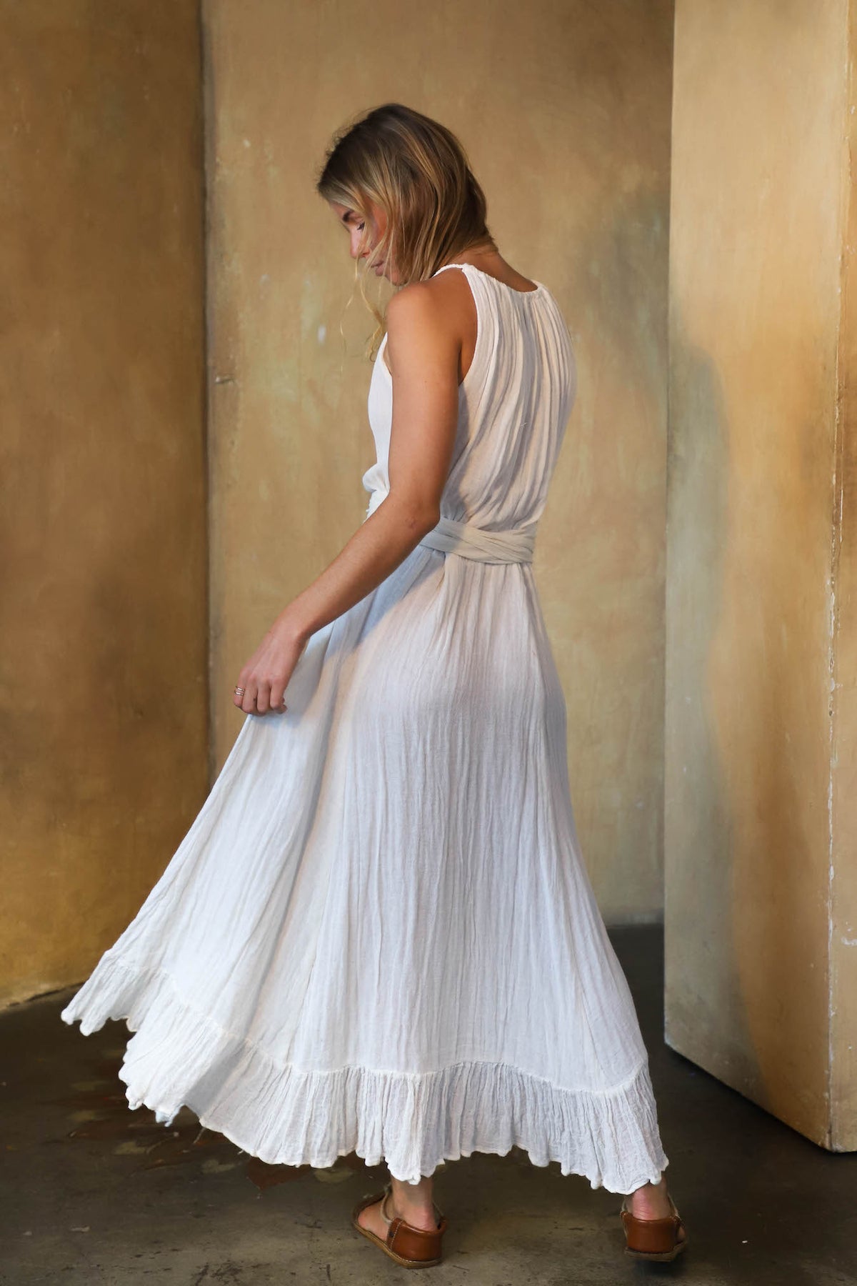 club house dress Feancey Club Dresses for Women Low Cut Sleeveless Bodycon Dress Wrap V Neck Summer Maxi Dresses Comfort Casual House Dress White XL, Women's