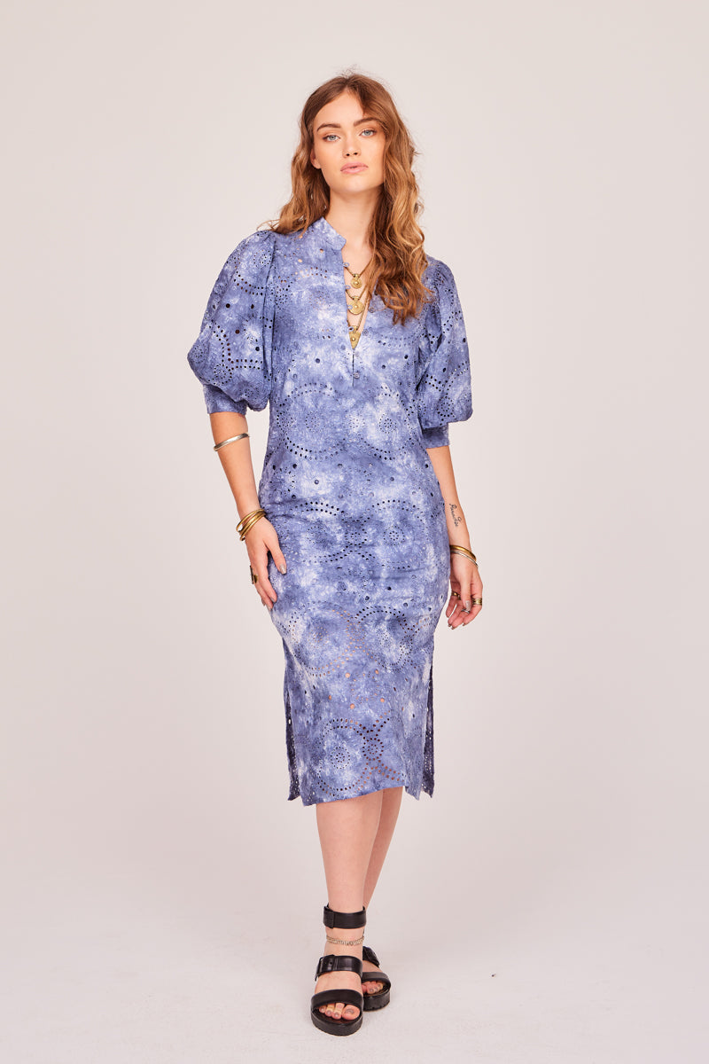Gatsby Blue Sky Dress Gatsby Sky Marble Tie Dye / M Gatsby Blue Sky Dress Gatsby Sky Marble Tie Dye / M