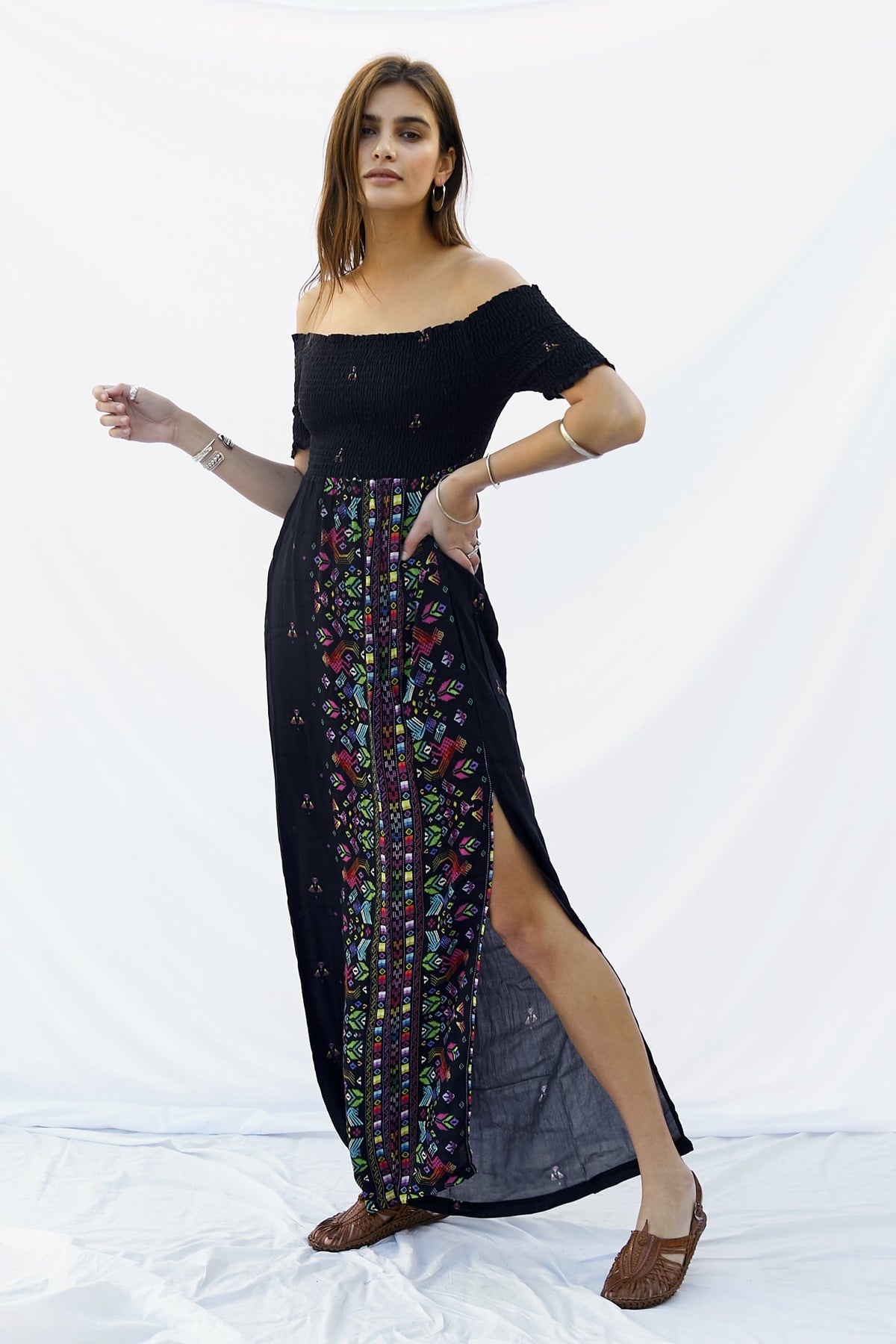 Huichol Cult Maxi Dress - sample sale