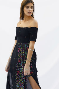 Huichol Cult Maxi Dress - sample sale