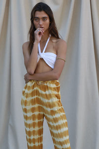 high rise gauze pant