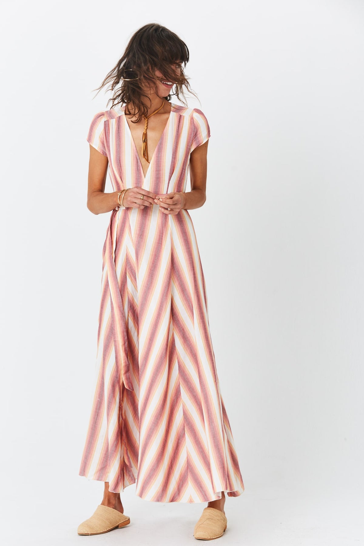 Technicolor Mythology Wrap Dress - sample sale